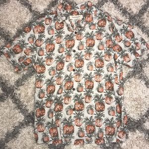Pineapple Hawaiian button down shirt